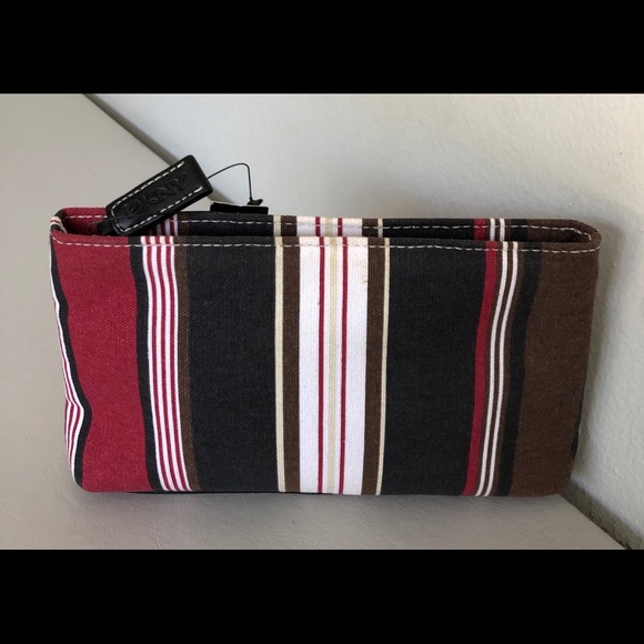 Dkny Bags Canvas Cosmetic Stripe Bag Dkny Poshmark